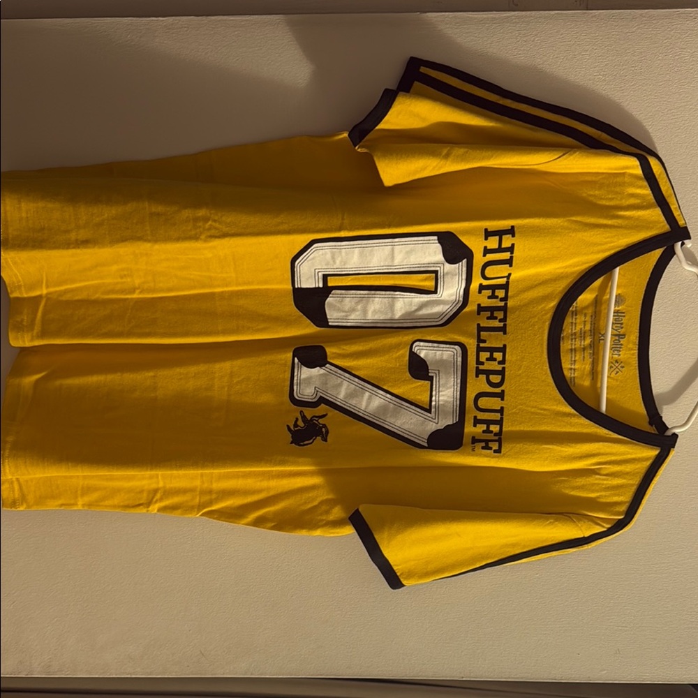 Harry Potter Yellow Quidditch Hufflepuff jersey tee
